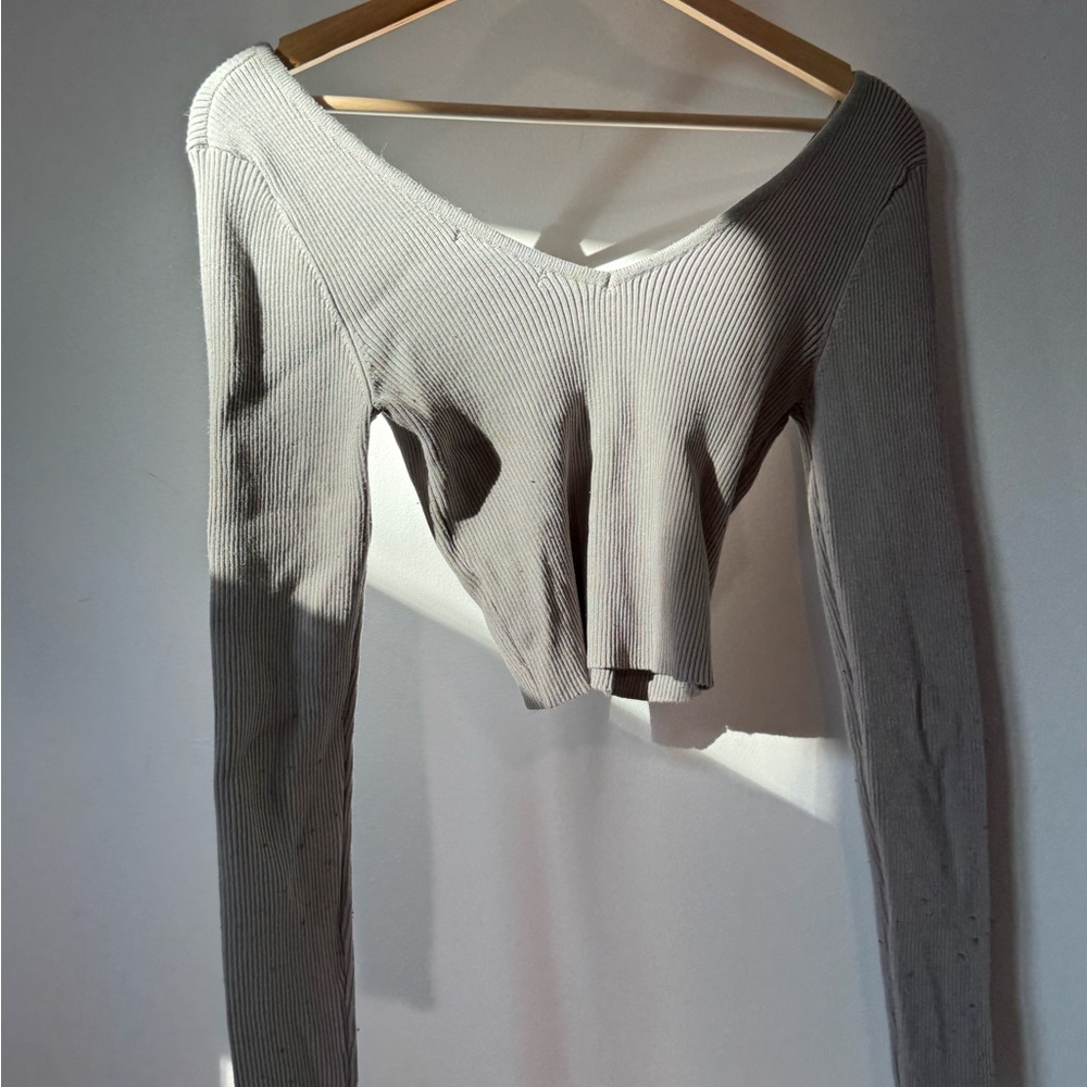 Grey Forever 21 Small Croptop